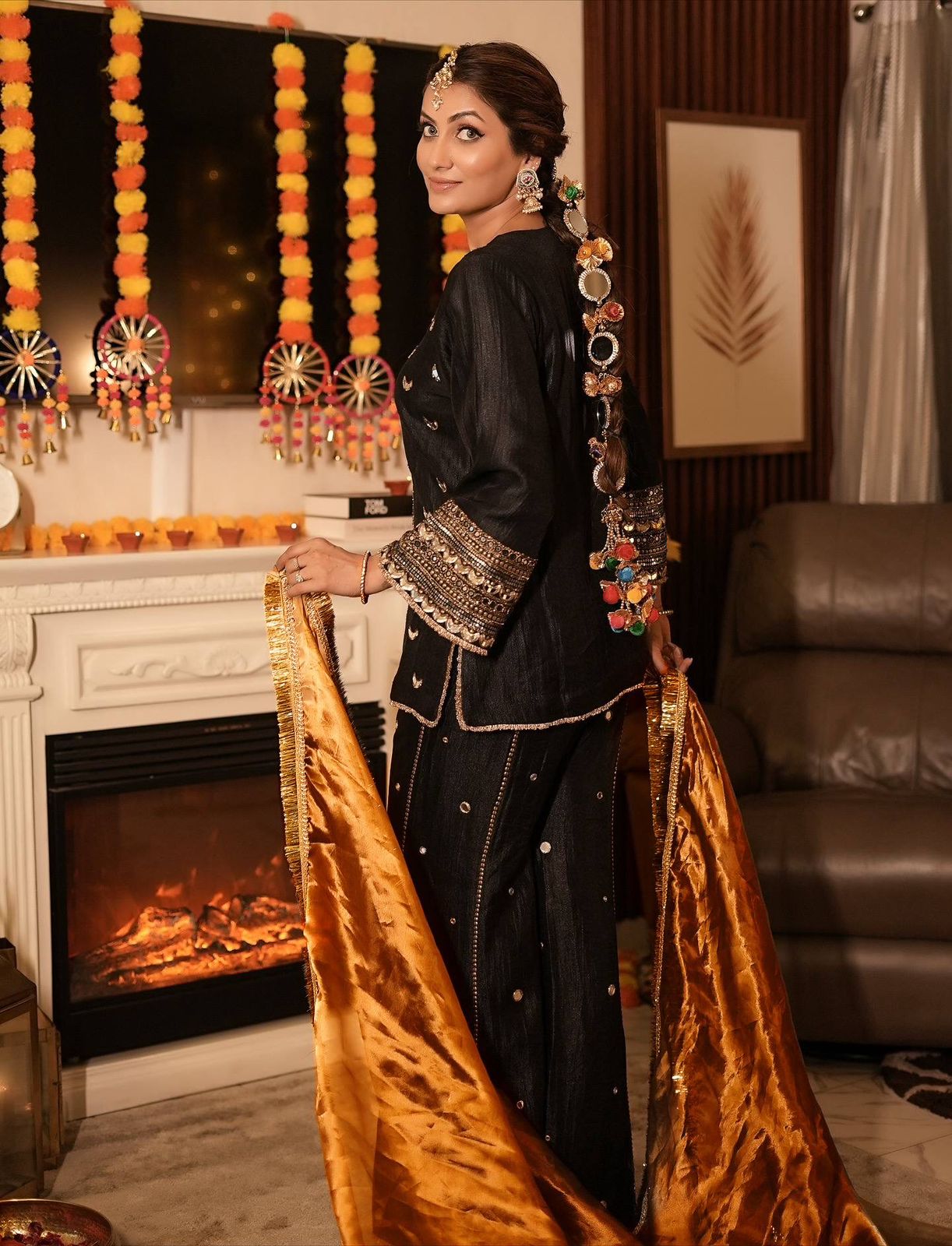 Black Luminous Night Salwar Suit