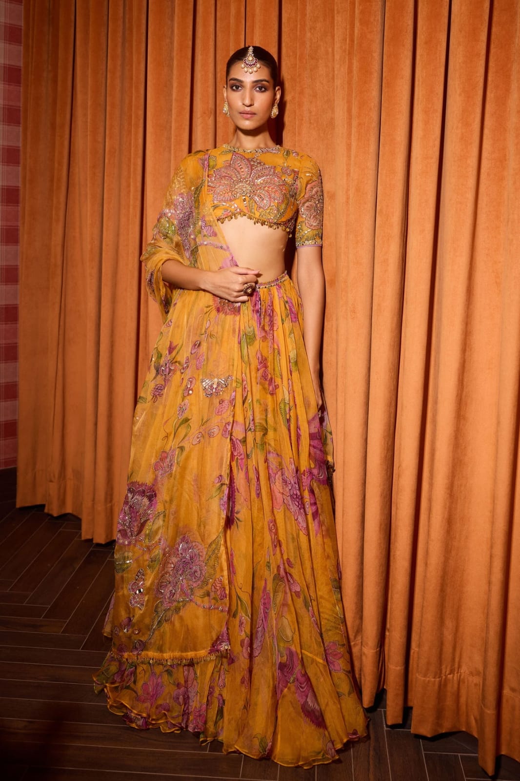Peeli Prerna Lehenga Choli