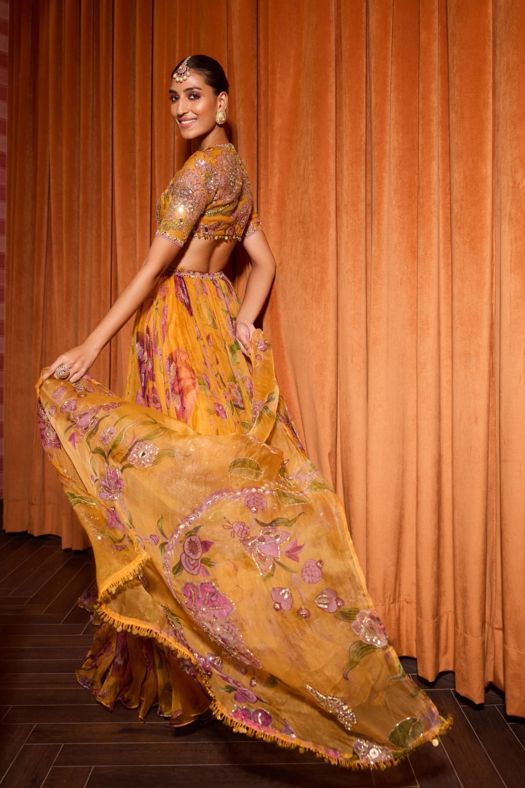 Peeli Prerna Lehenga Choli