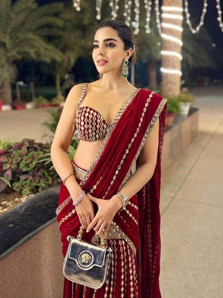 Crystal Shine Mirror Ready to Wear Saree