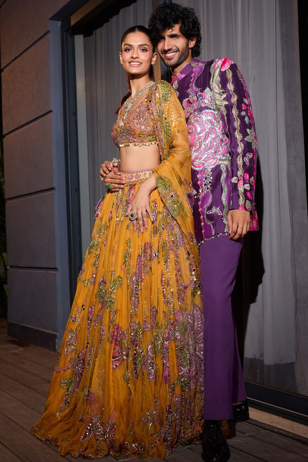 Peeli Prerna Lehenga Choli