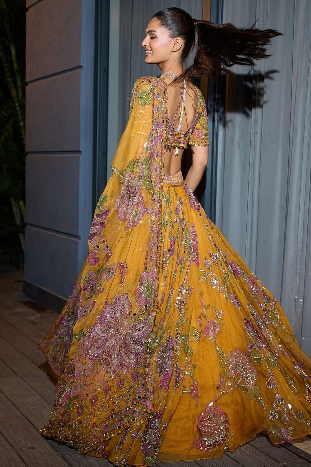 Peeli Prerna Lehenga Choli