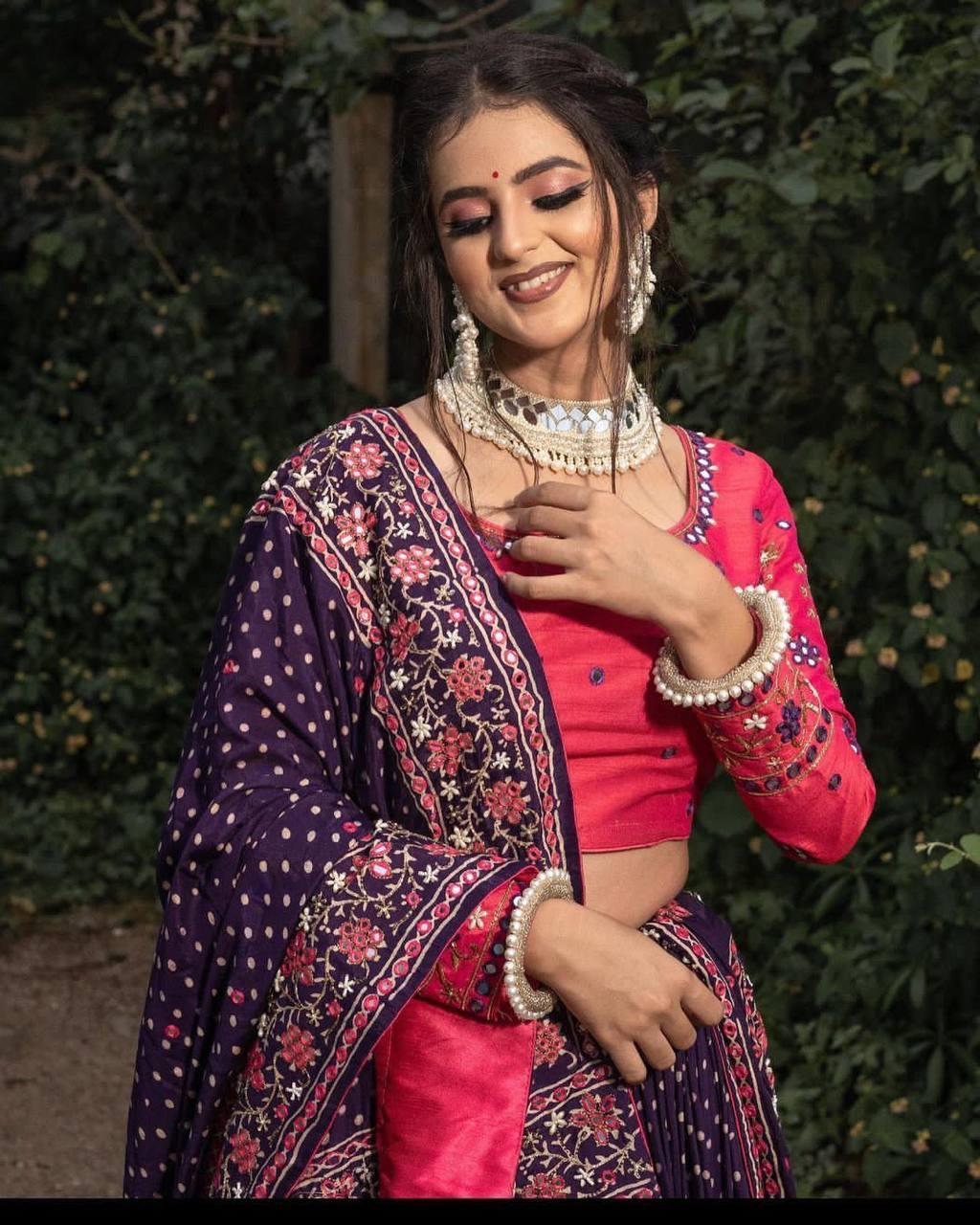 Surmayi Swirl Navratri Lehenga Choli
