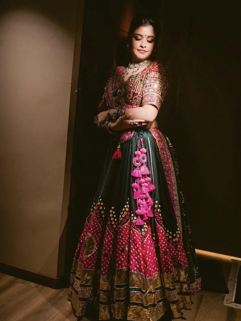 Poshak Pearl Navratri Lehenga Choli