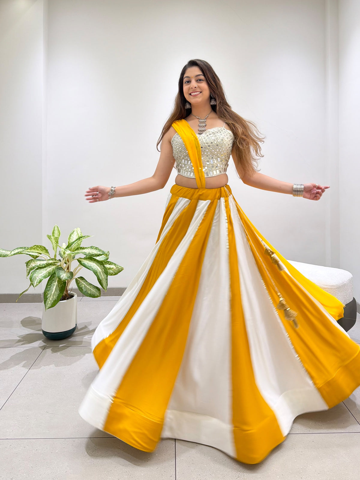 Dholira Rangtara Navratri Lehenga Choli