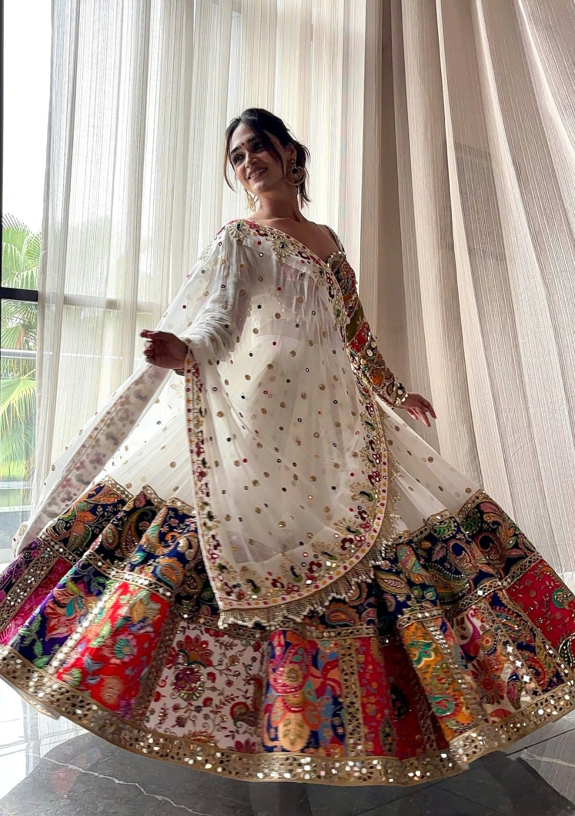 Raasini Gulmohar Navratri Lehenga Choli