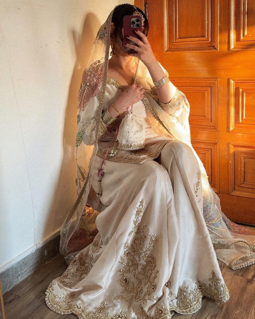 Sharara Bridal Suits For Wedding Ivory Elegance Sharara
