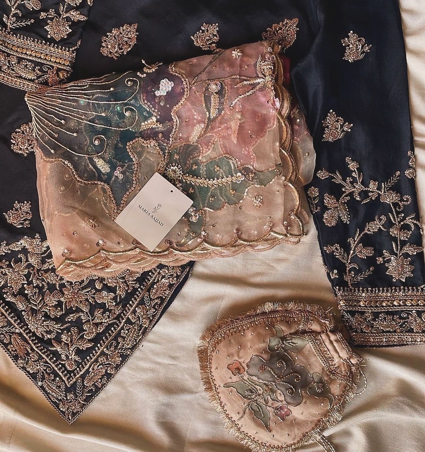 Shandar Black Sharara Set