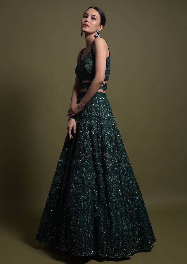 Mystic Green Regal Lehenga Choli