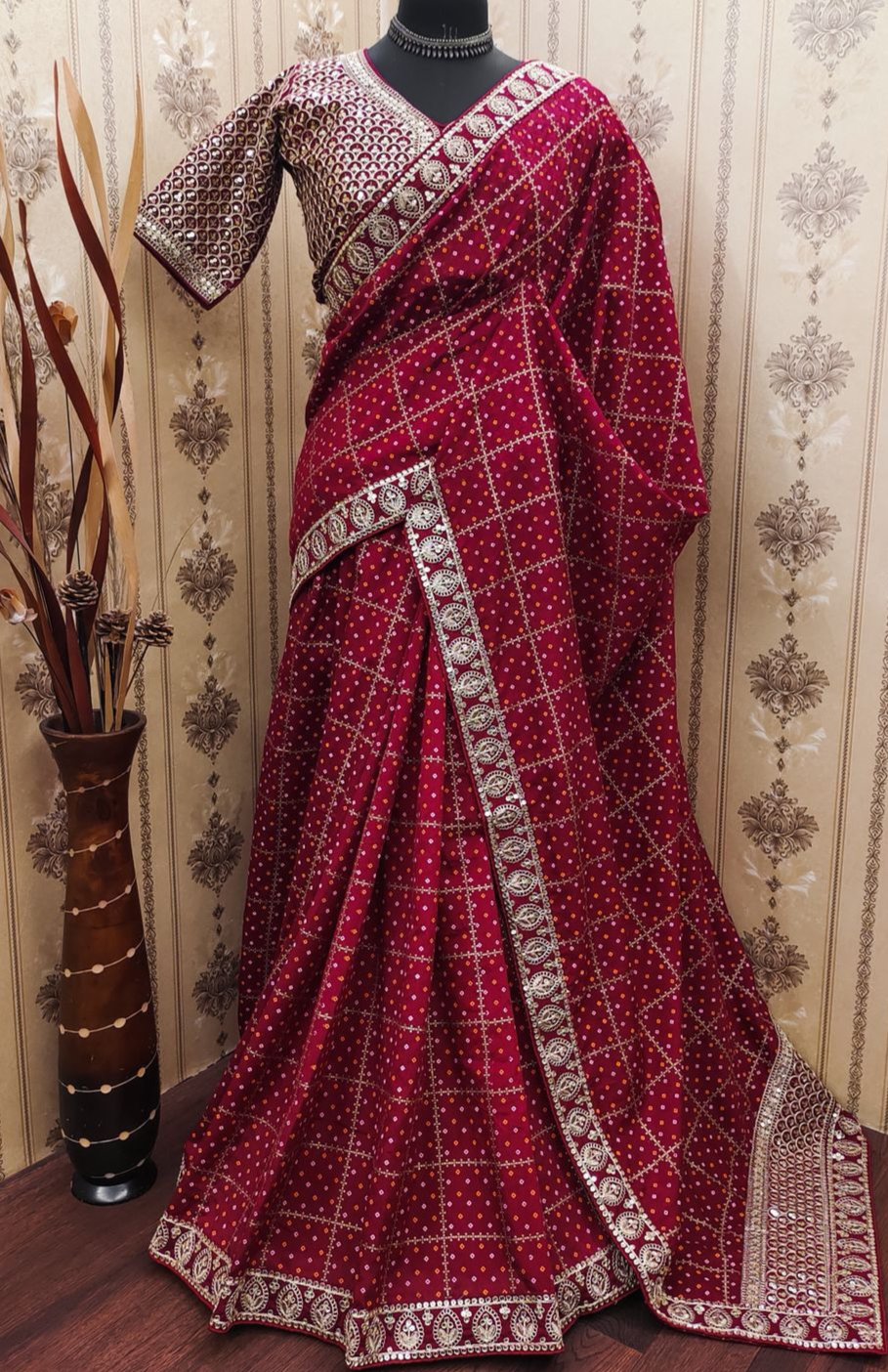 Ruby Reverence Saree