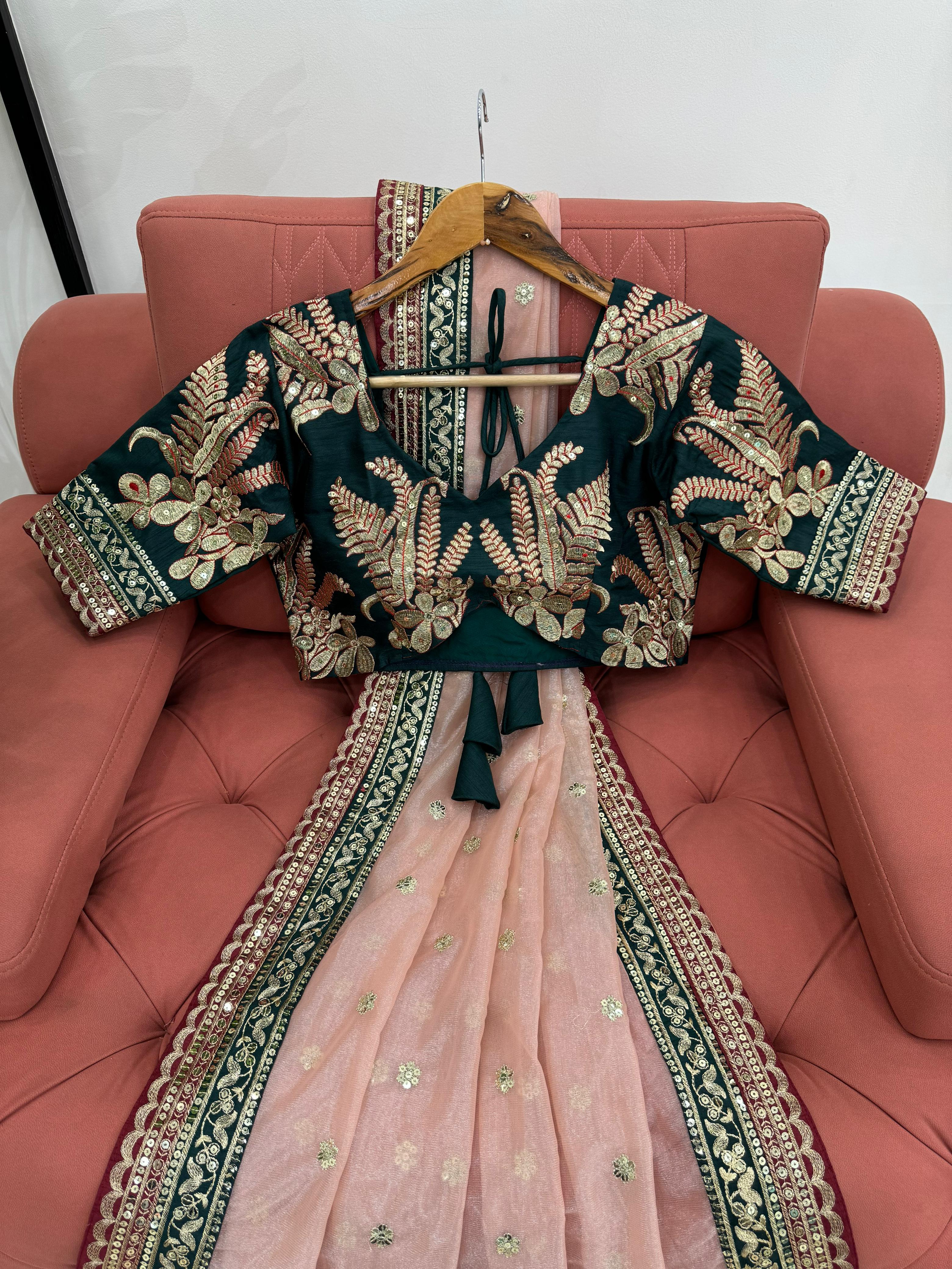 Dual Tone Lagan Saree