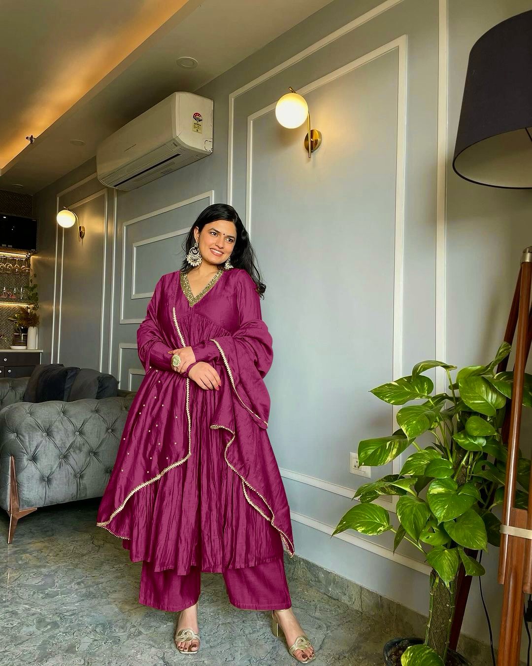 Graceful Vibrant Anarkali Gown