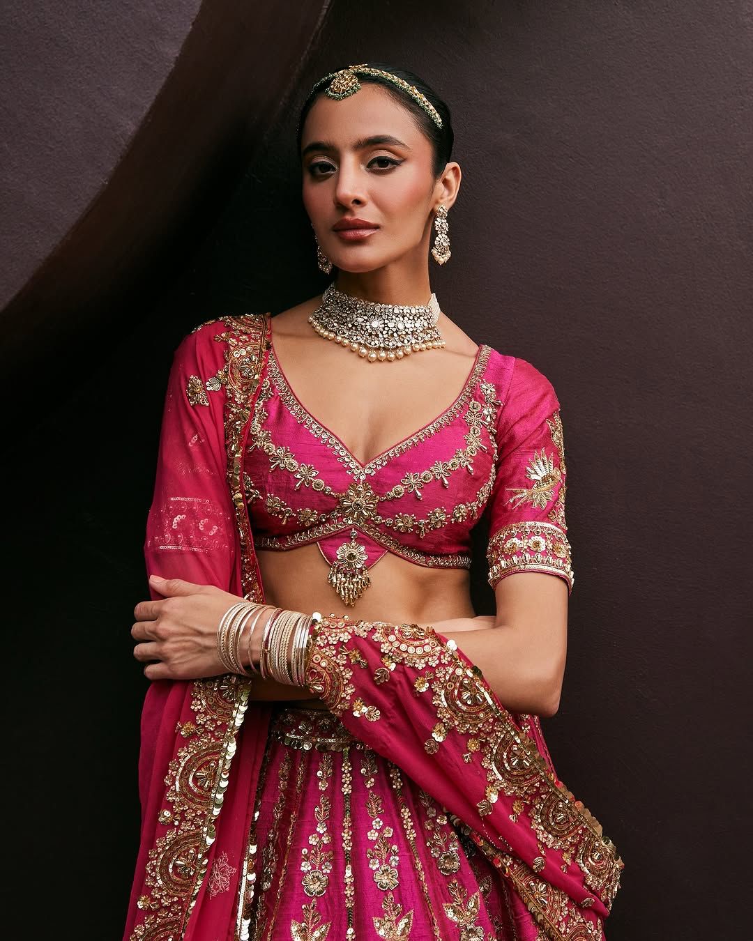Fairy Tale Pink Bride Lehenga Choli