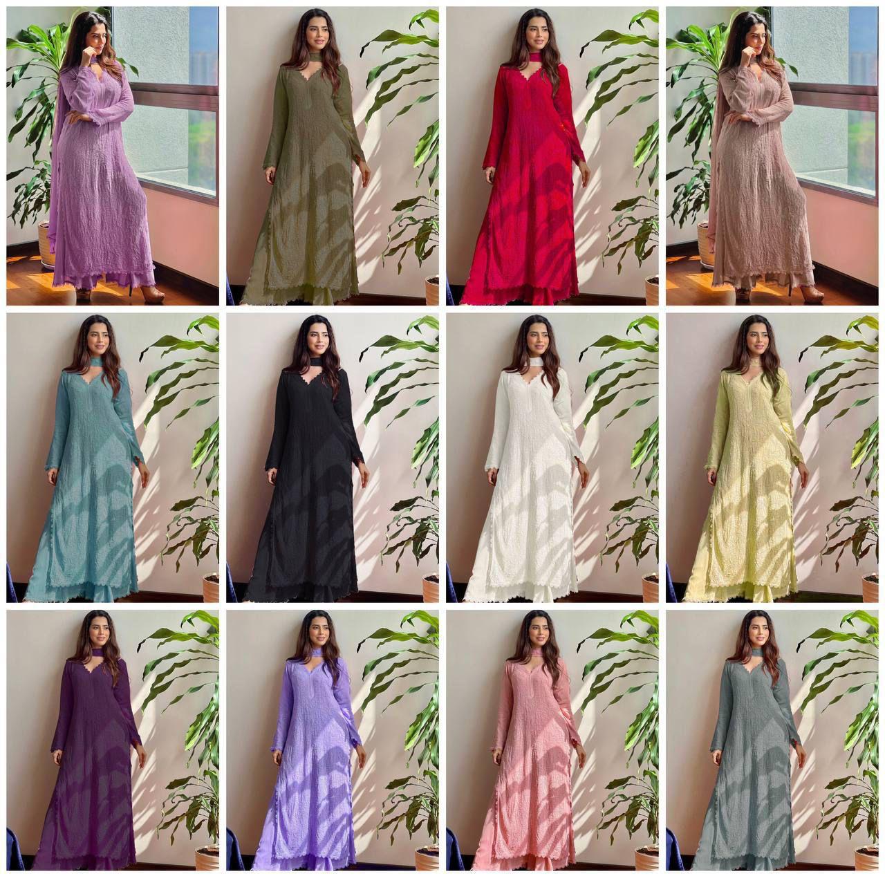 Beautiful Cotton Thread Embroidered Suit