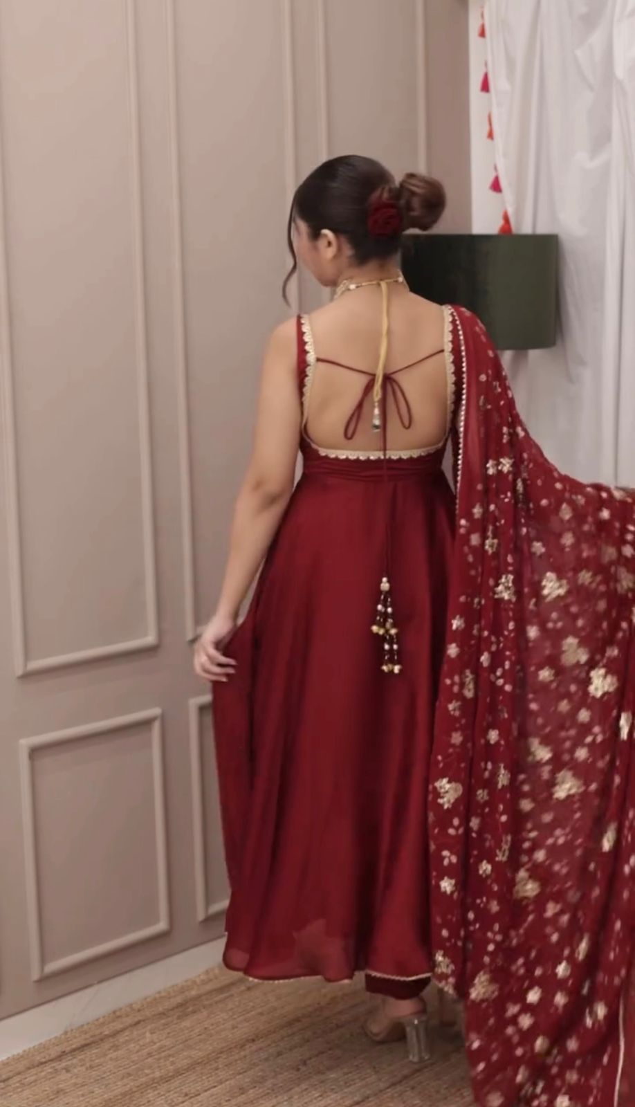 Elegant Anarkali Set With Heavy Dupatta