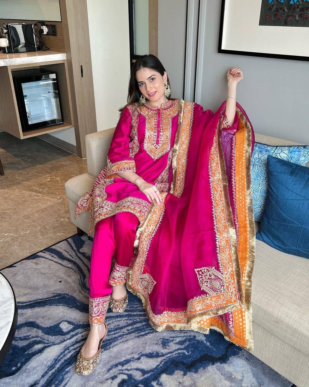 Designer Velvet Pink Wedding Suit