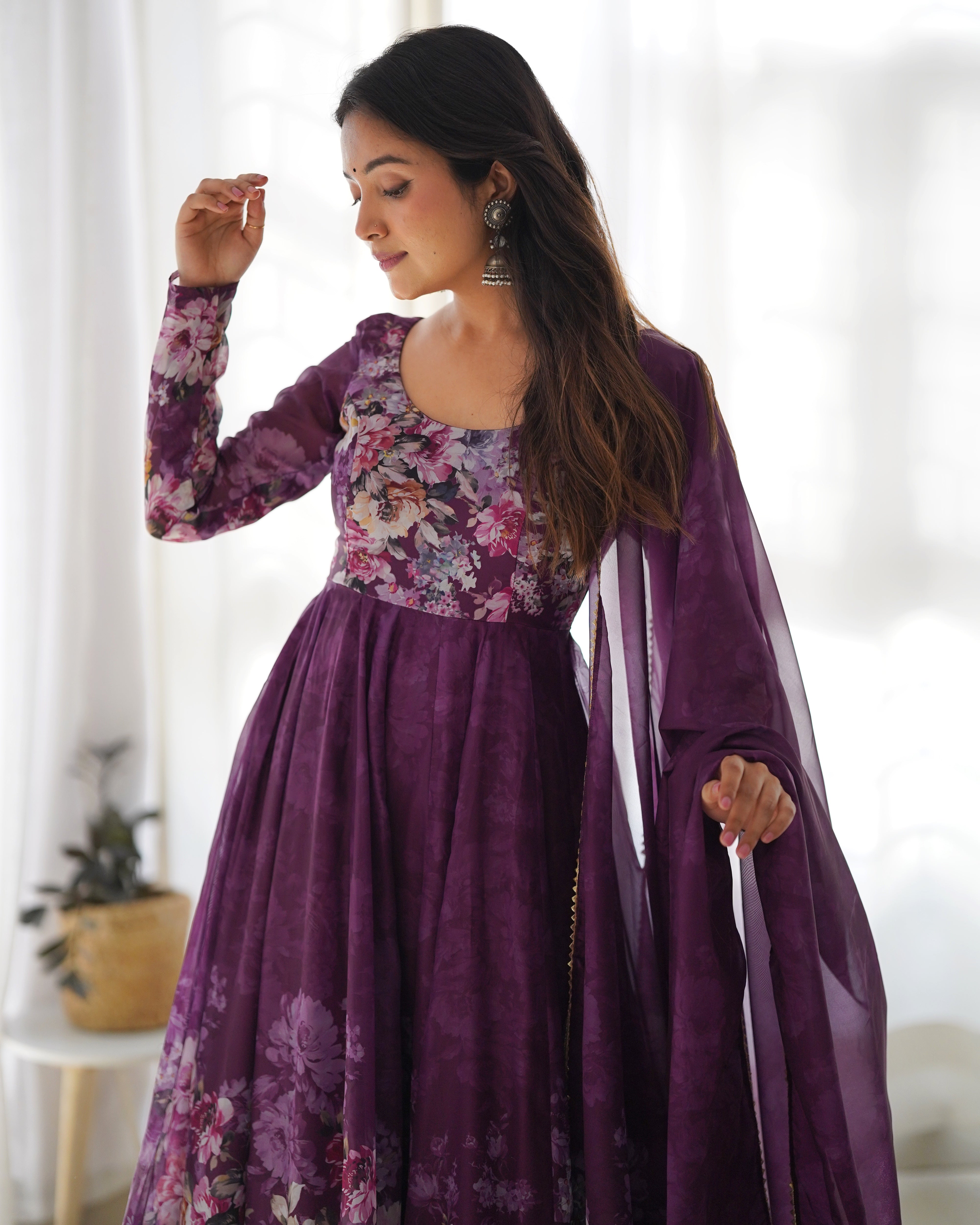 Asavari Floral Printed Anarkali Suit