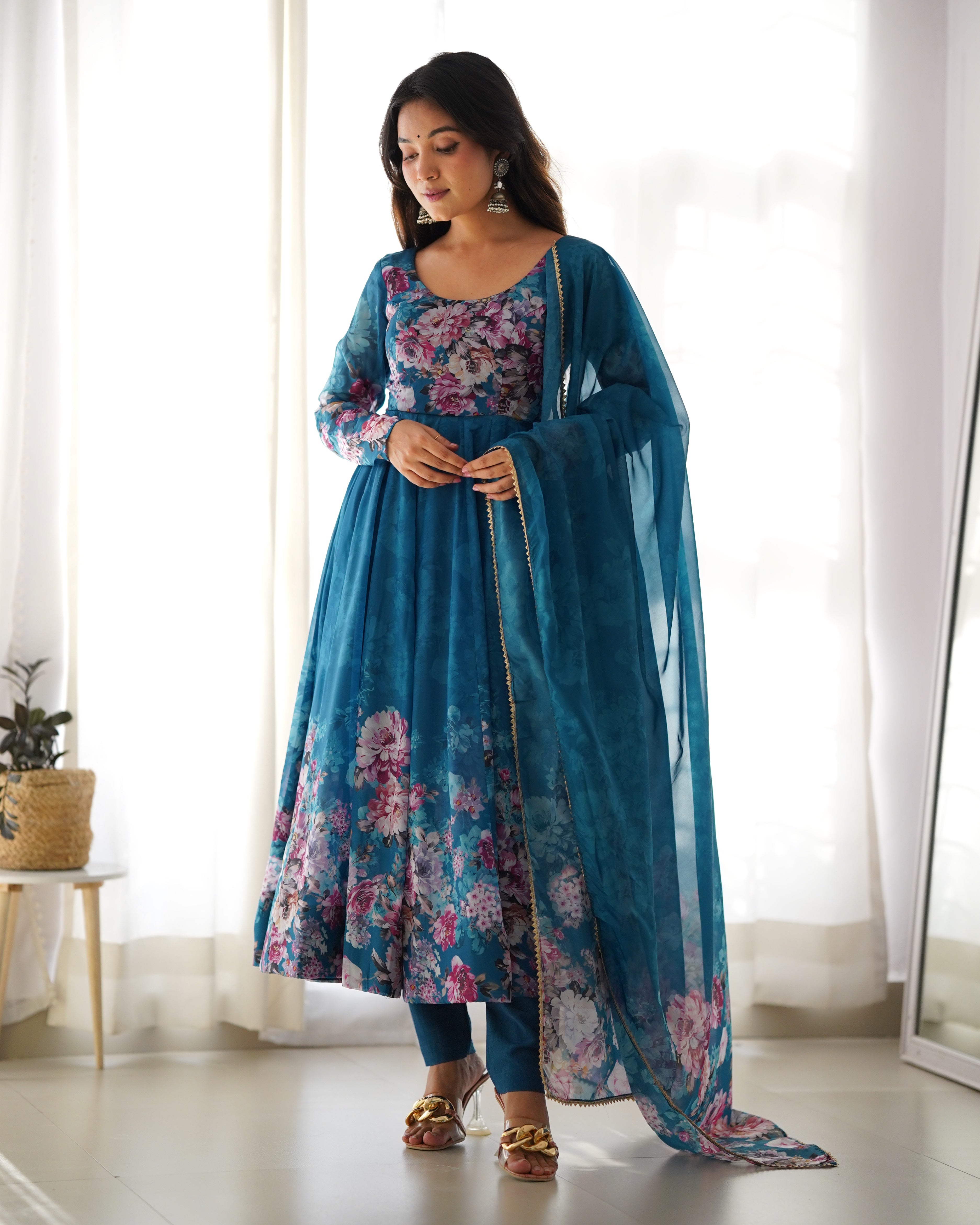 Asavari Floral Printed Anarkali Suit