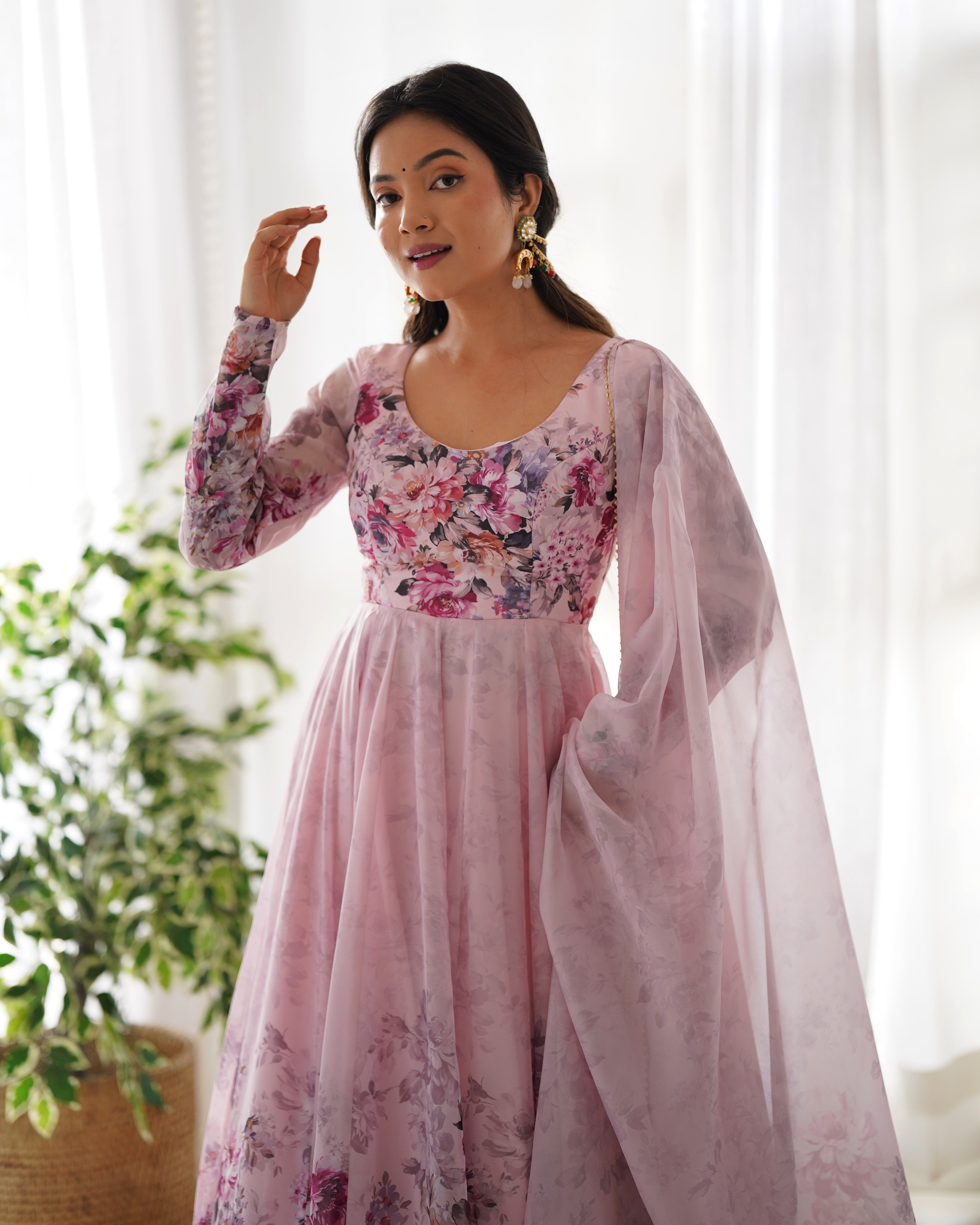 Asavari Floral Printed Anarkali Suit