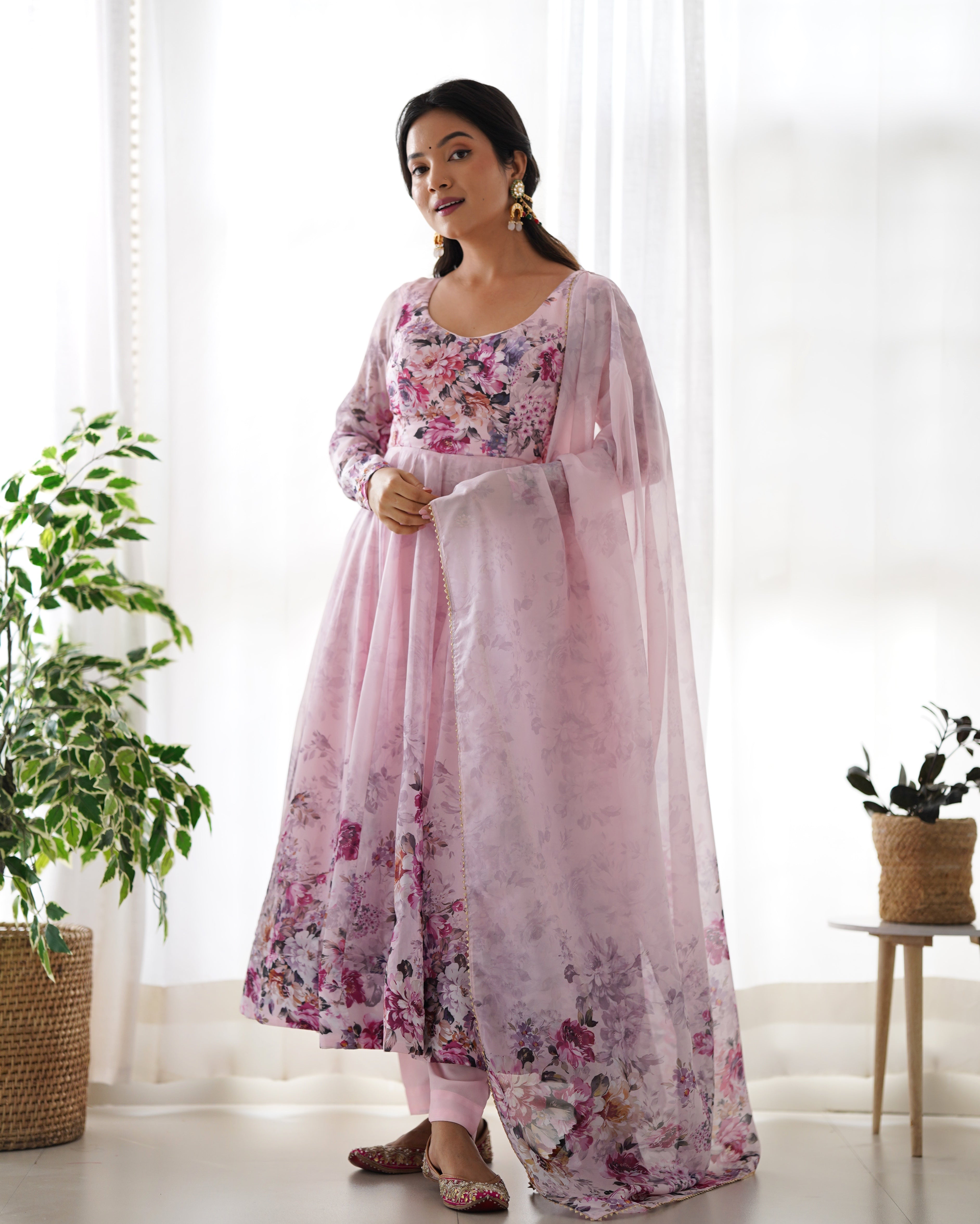 Asavari Floral Printed Anarkali Suit