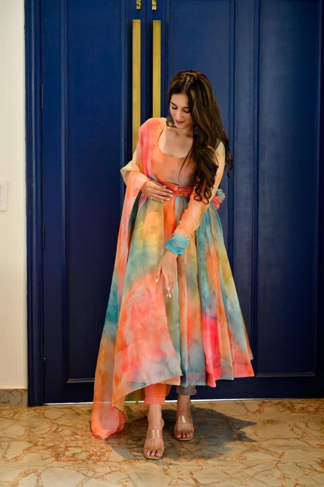 Vibrant Tie-Dye Anarkali