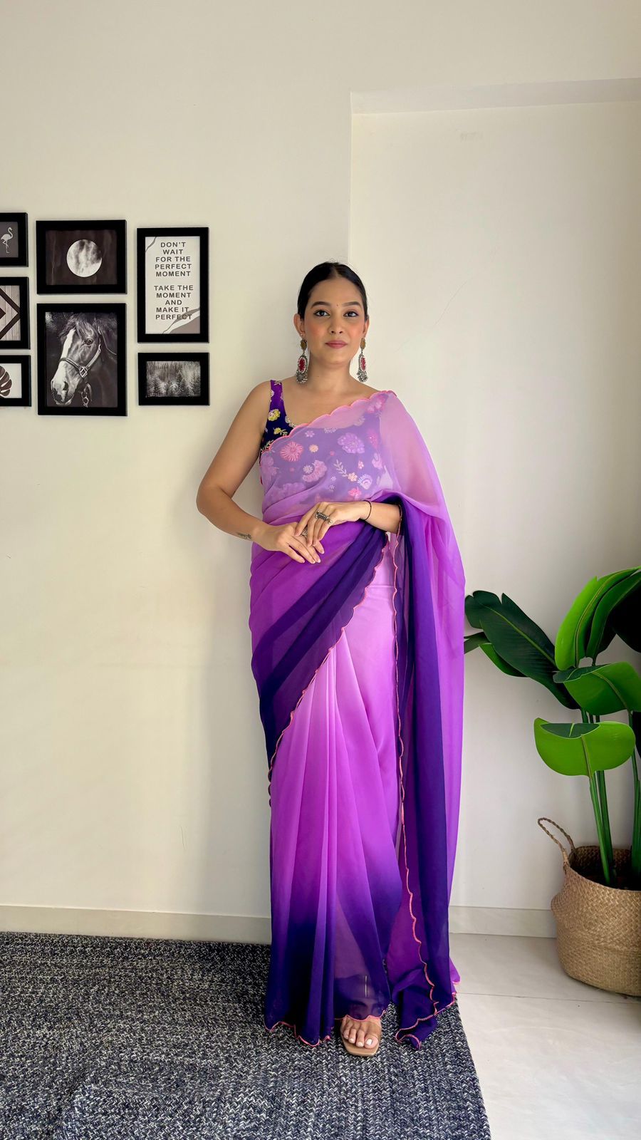 Ombre Dual Shade Saree