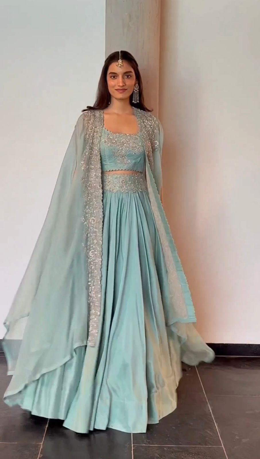 Shrug Style Kalidaar Lehenga Set