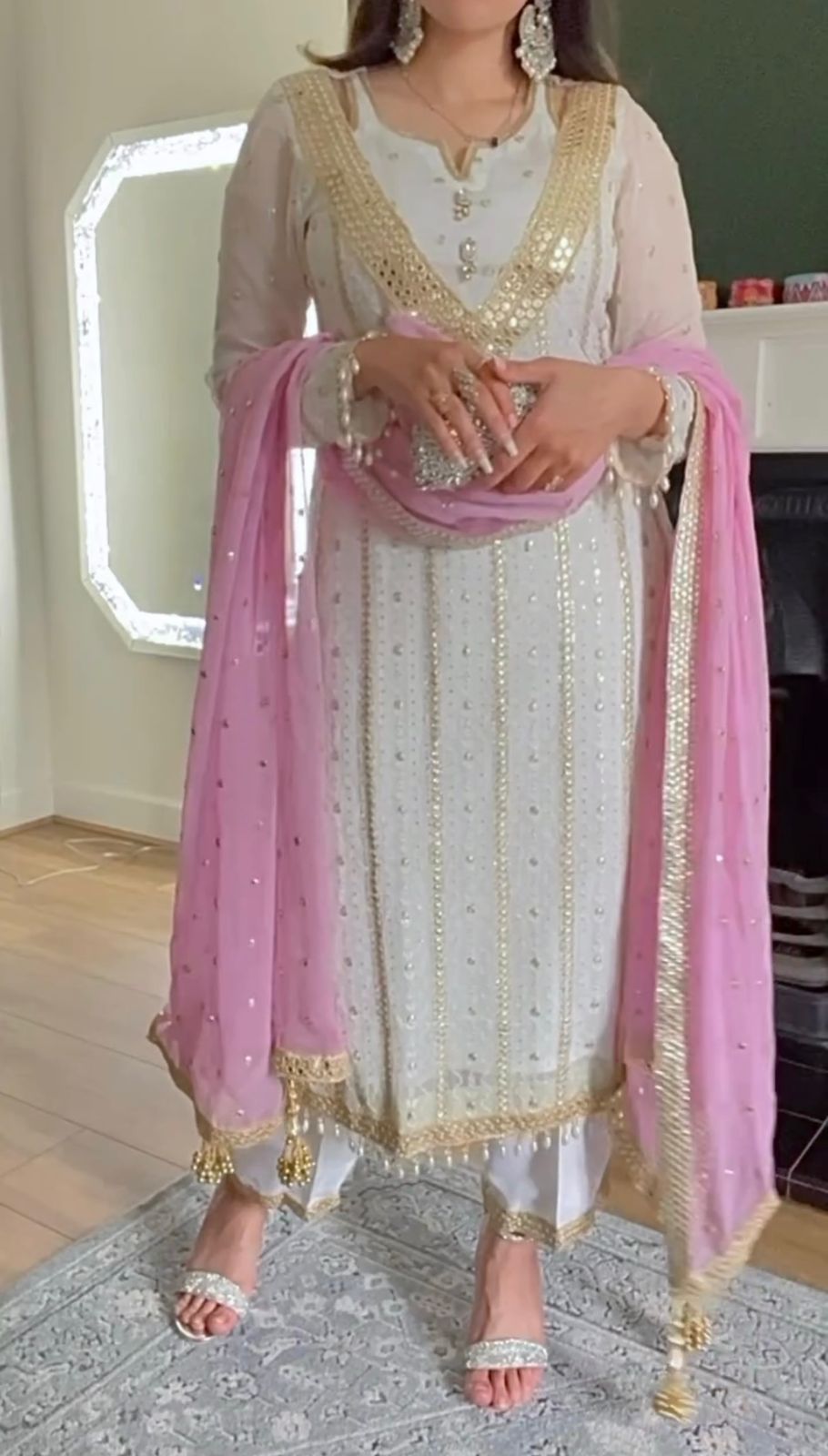 Pearl Pink Elegance Salwar Suit