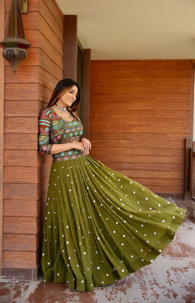 Olive Enchantment Lehenga set