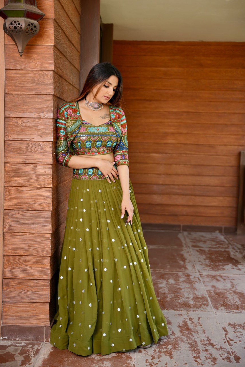 Olive Enchantment Lehenga set