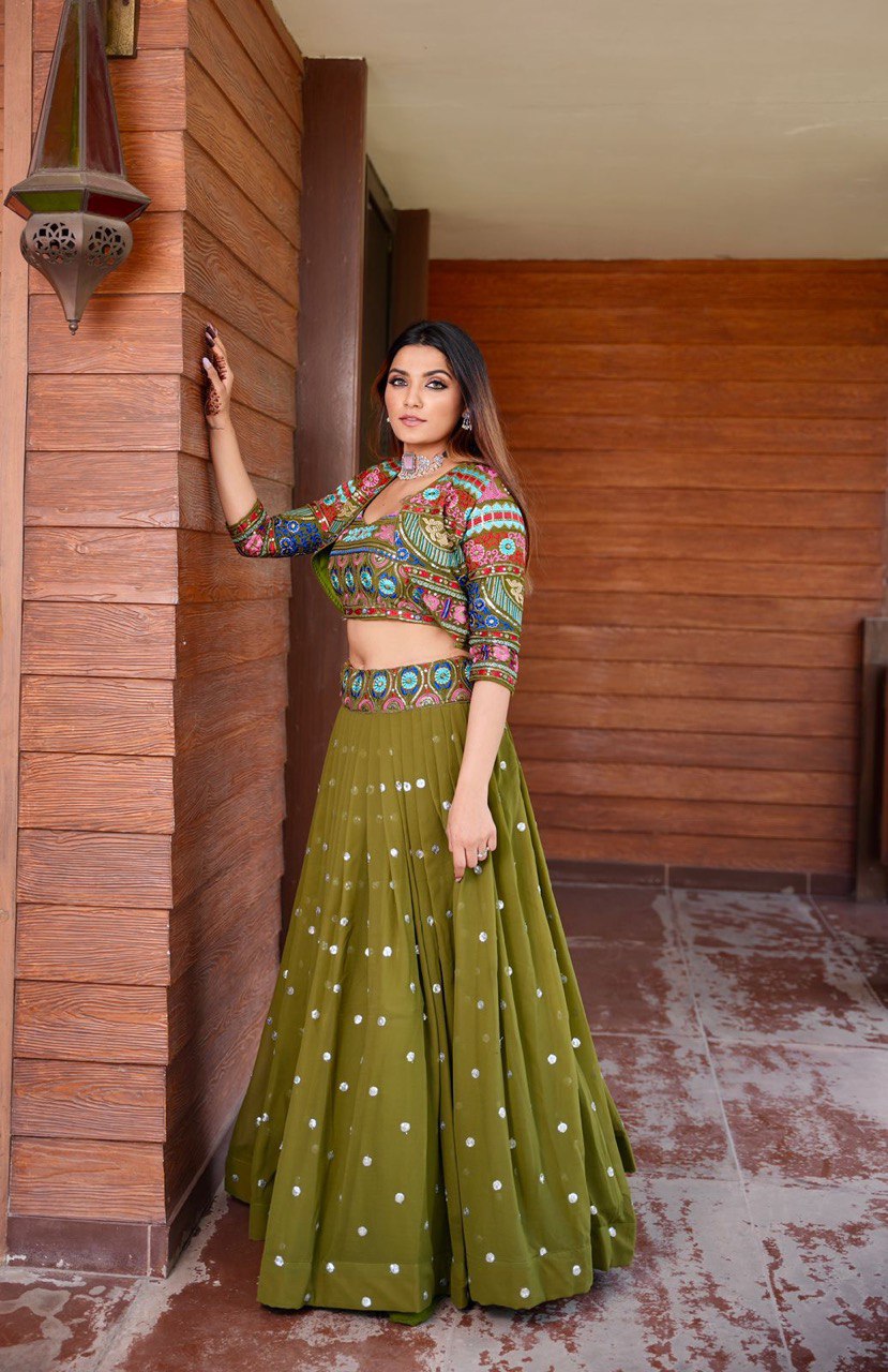 Olive Enchantment Lehenga set