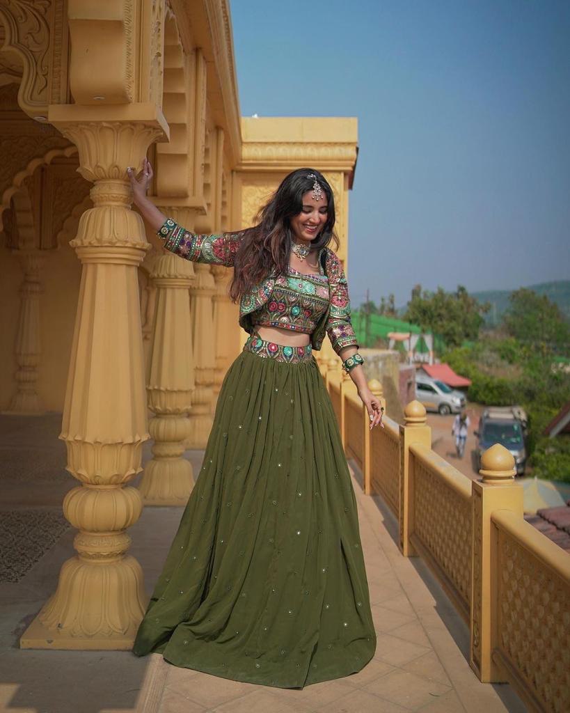 Olive Enchantment Lehenga set