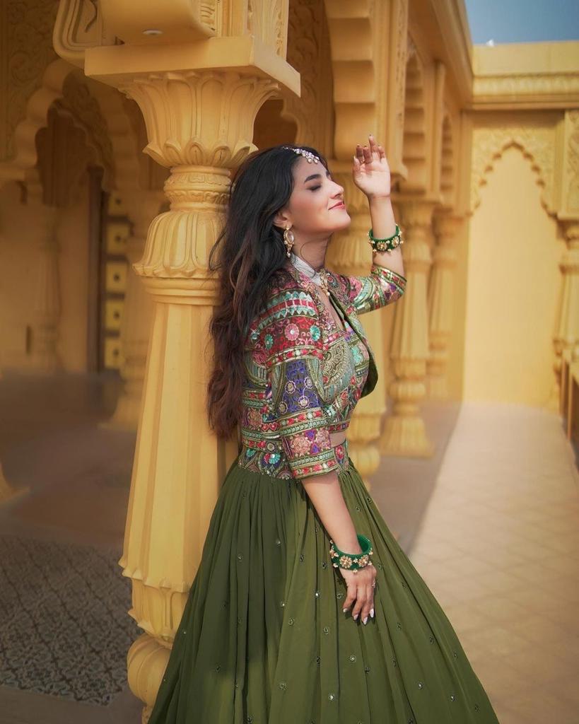 Olive Enchantment Lehenga set