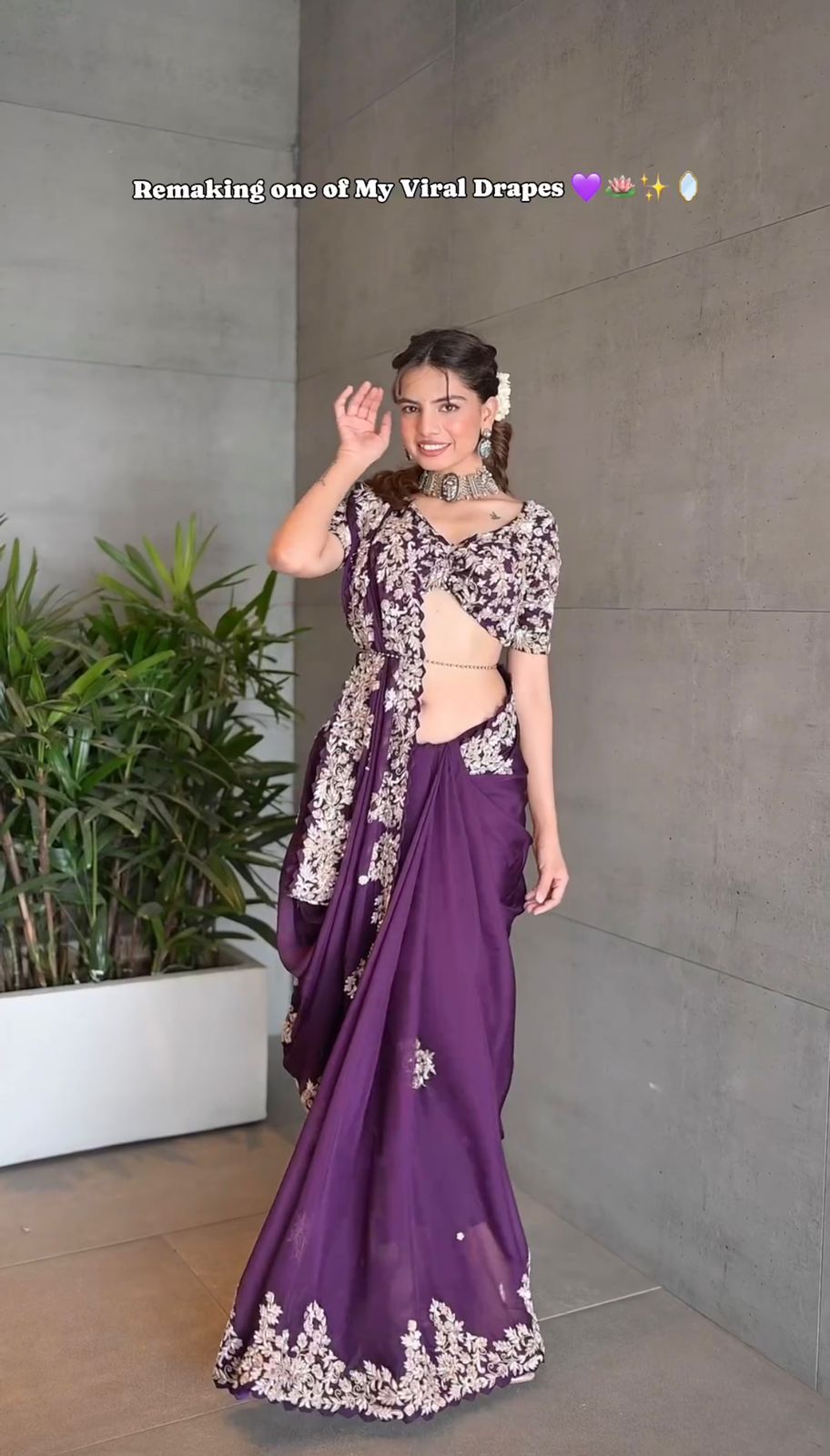 Regal Orchid saree