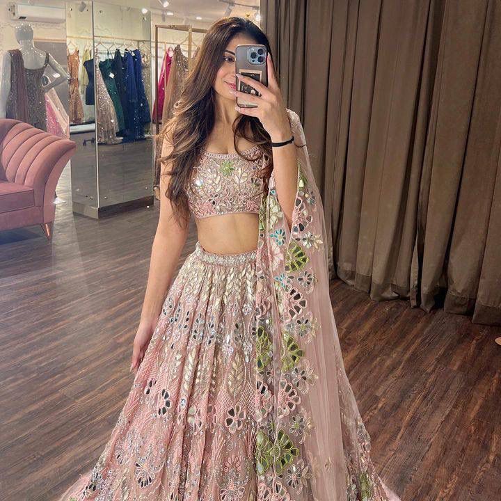 Rosy Glimmer Lehenga