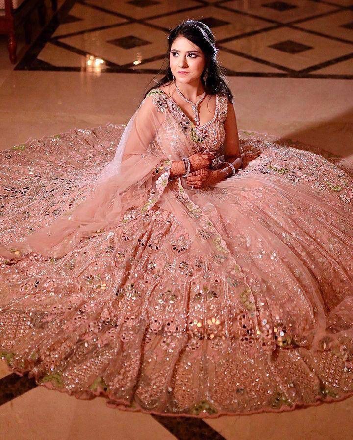 Rosy Glimmer Lehenga