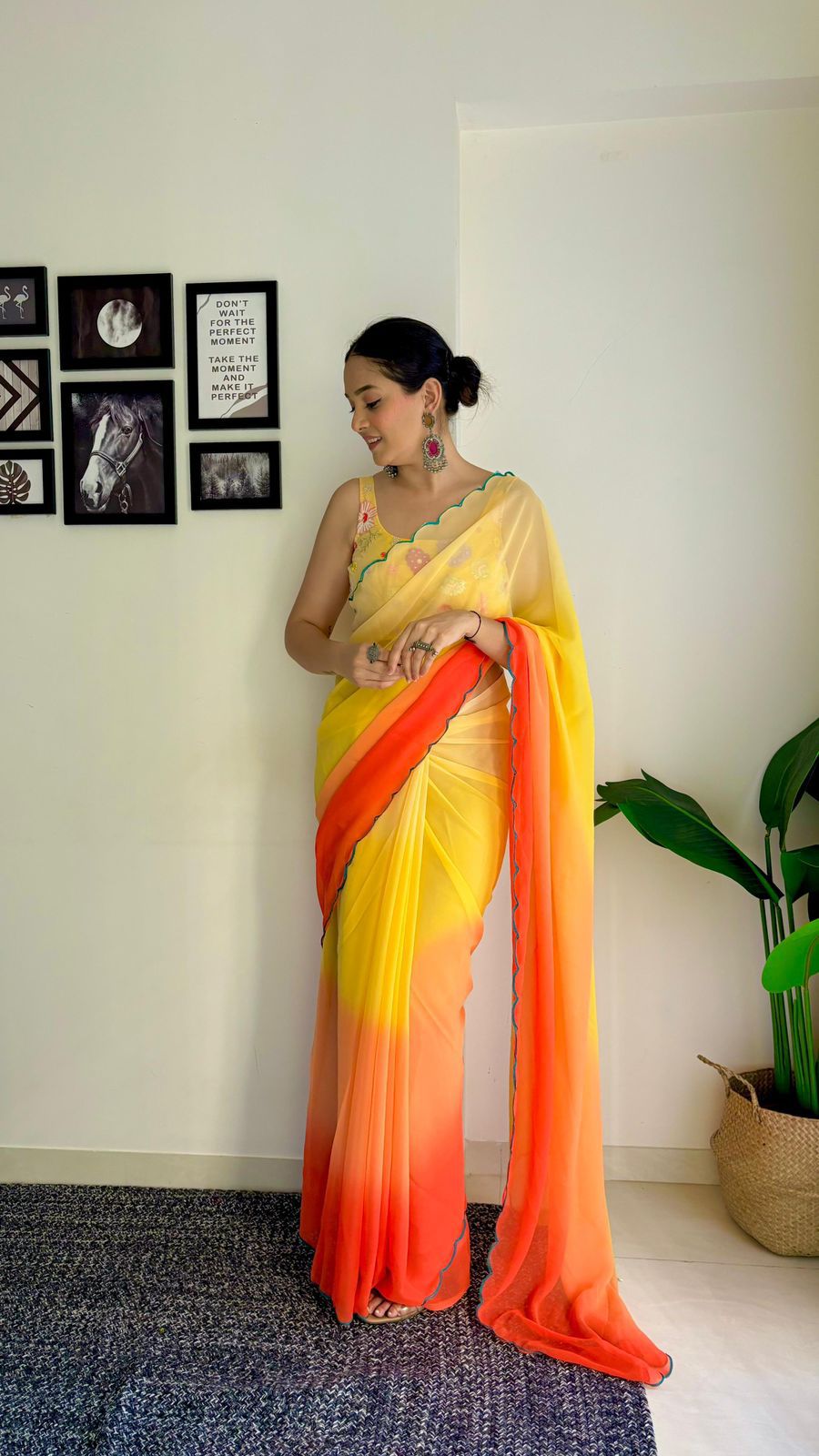 Ombre Dual Shade Saree