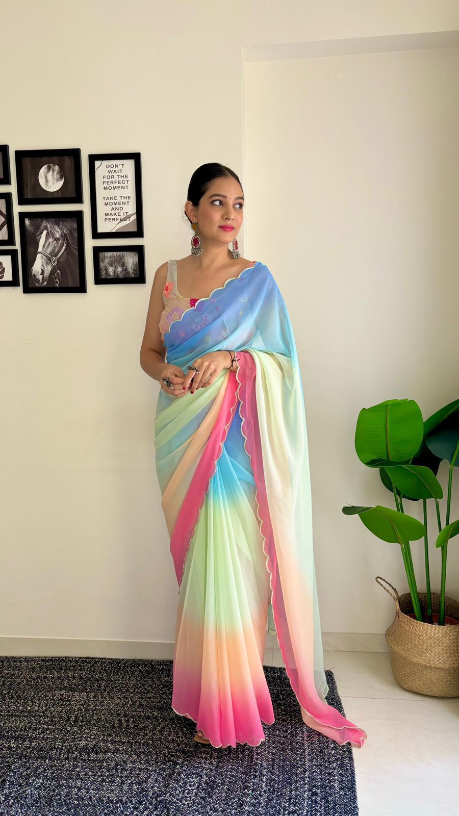 Ombre Dual Shade Saree