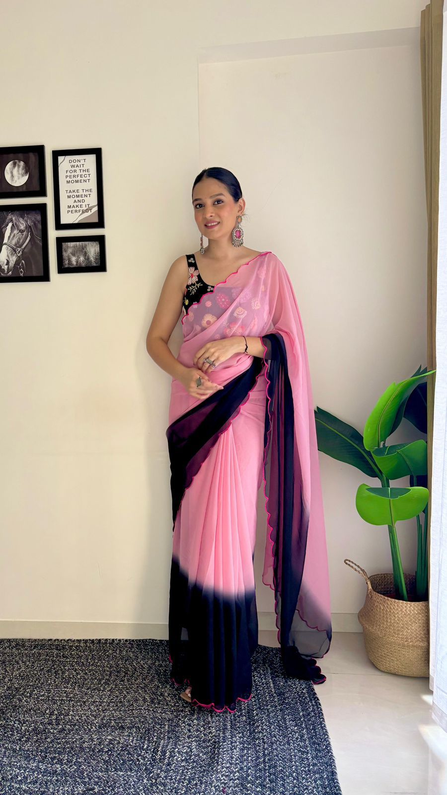 Ombre Dual Shade Saree