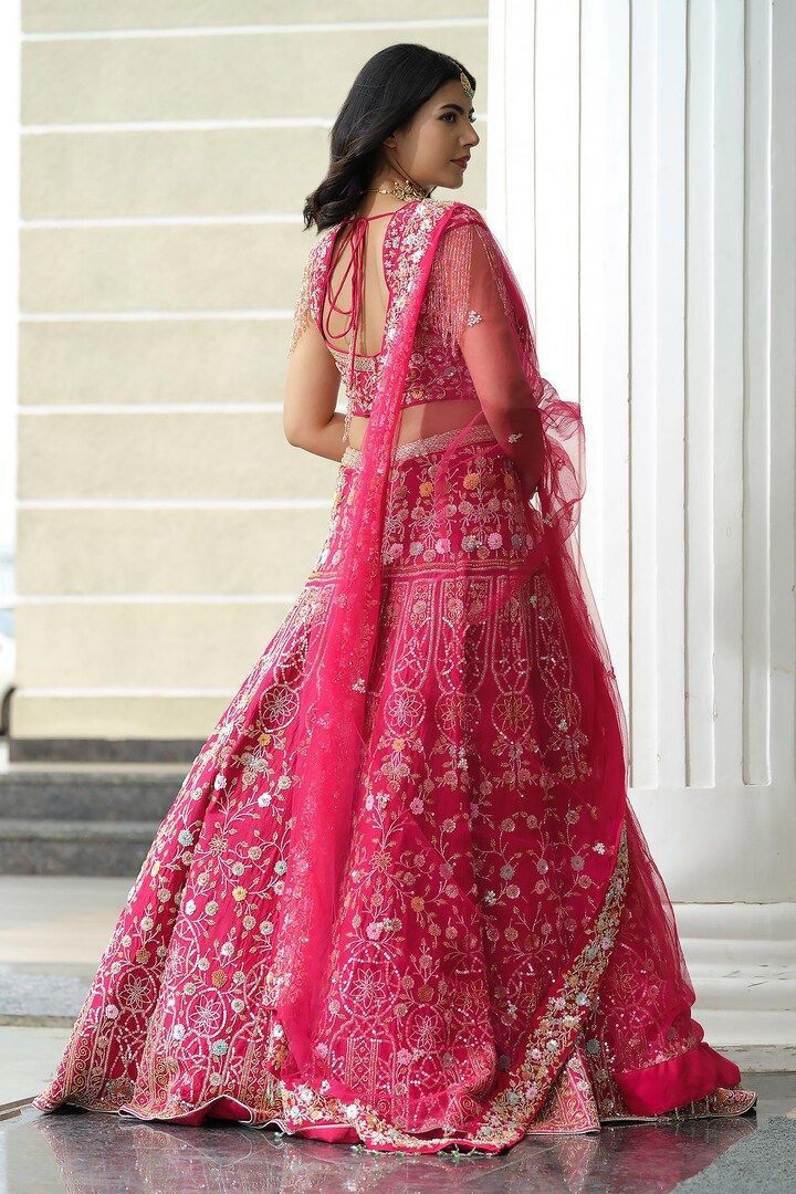 Scarlet Blossom Heavy  Lehenga