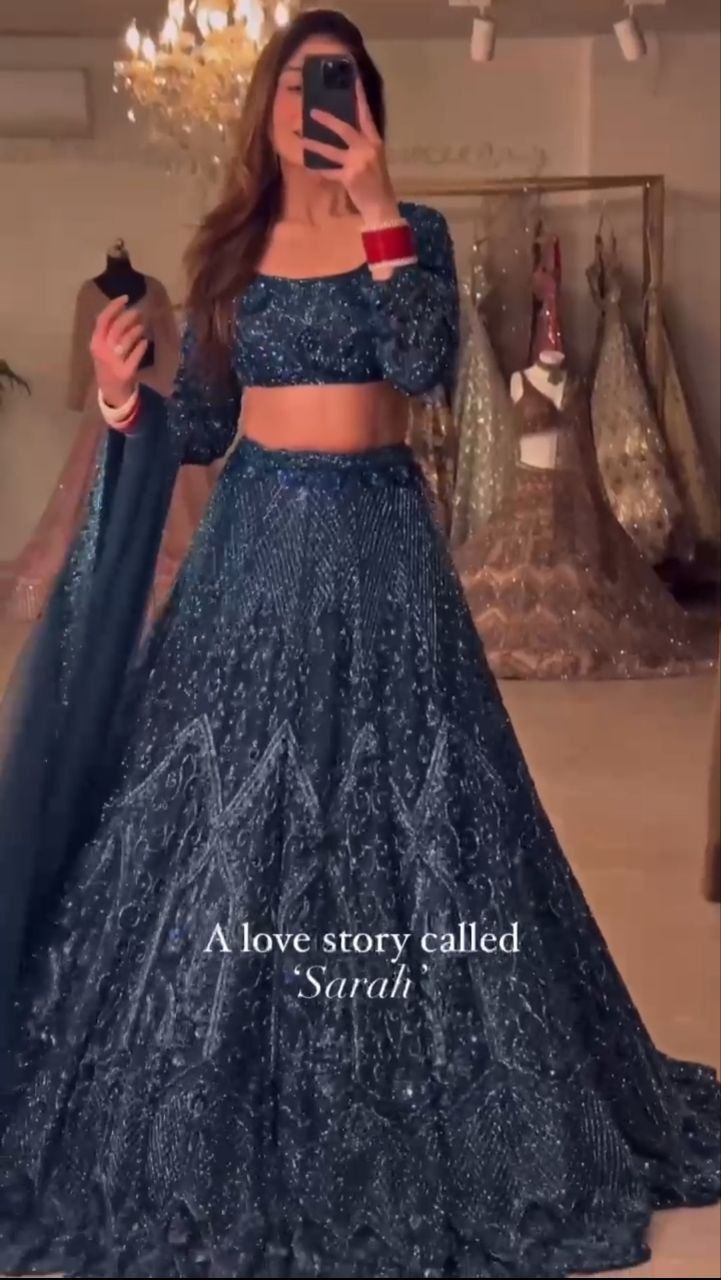 Laaya Blue Heavy Lehenga