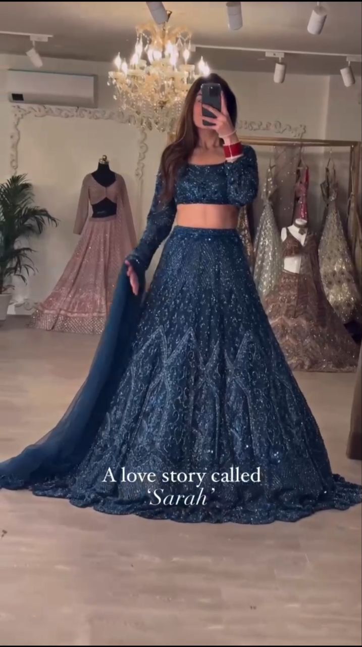 Laaya Blue Heavy Lehenga