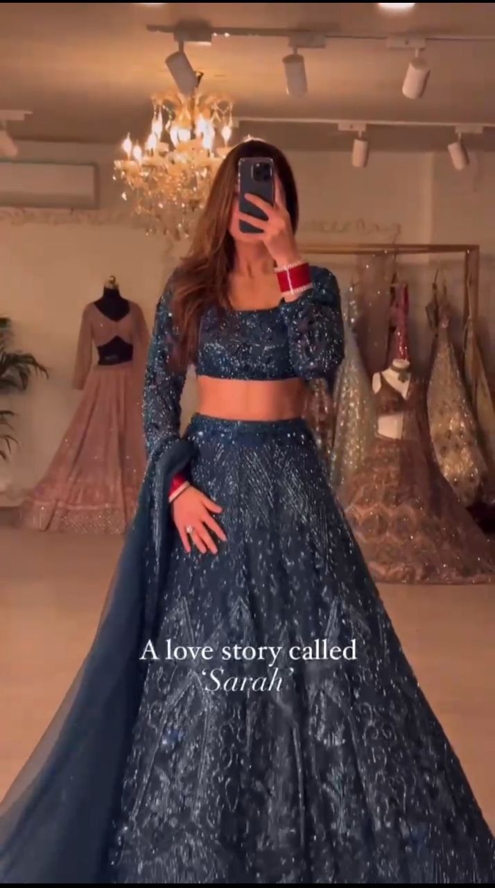 Laaya Blue Heavy Lehenga