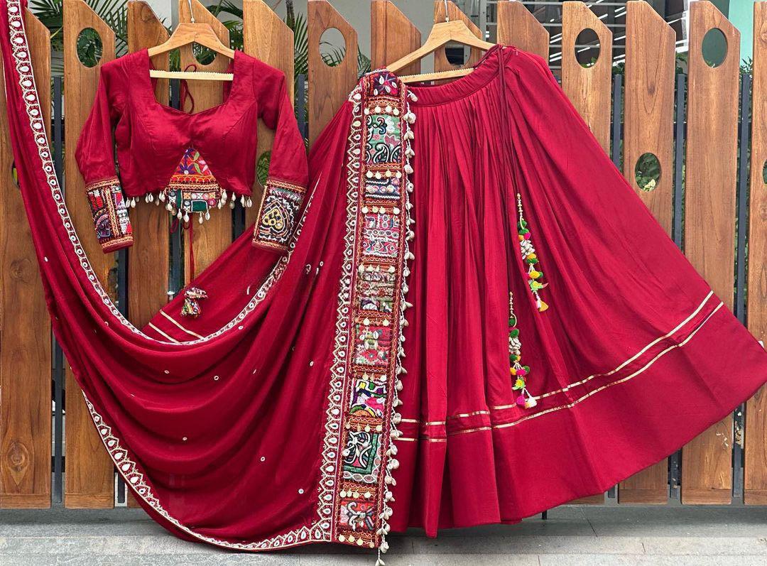 Crimson Elegance Lehenga With Store Images