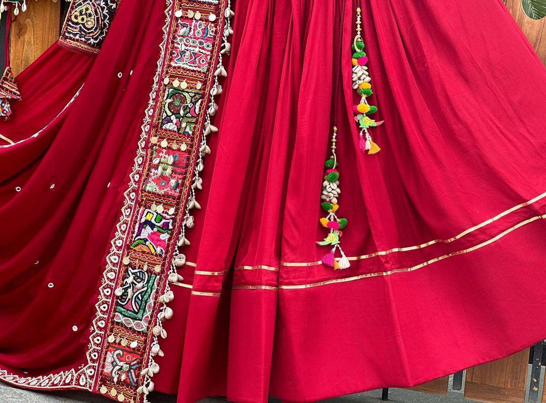 Crimson Elegance Lehenga With Store Images