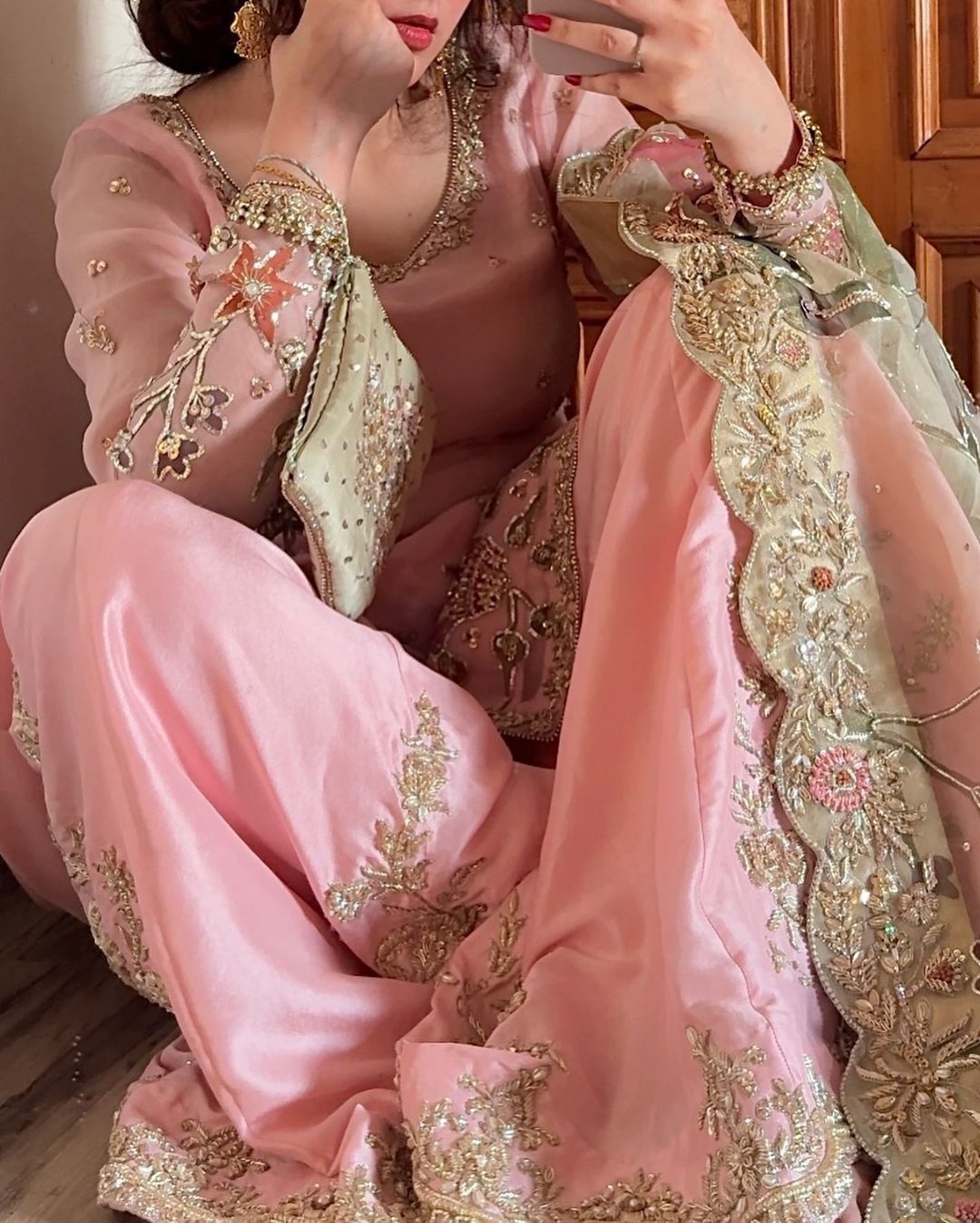 Shandar Pink Sharara Set