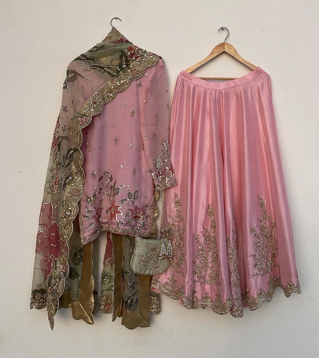 Shandar Pink Sharara Set