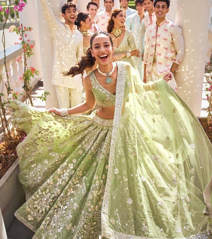 Mint Glow Lehenga