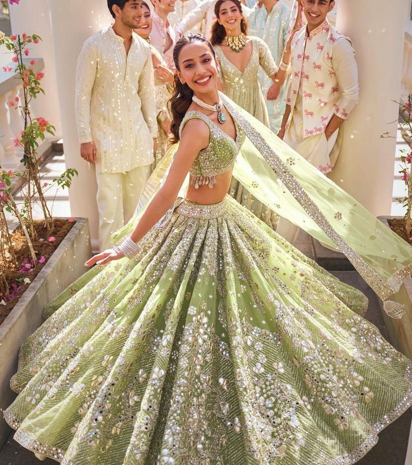 Mint Glow Lehenga