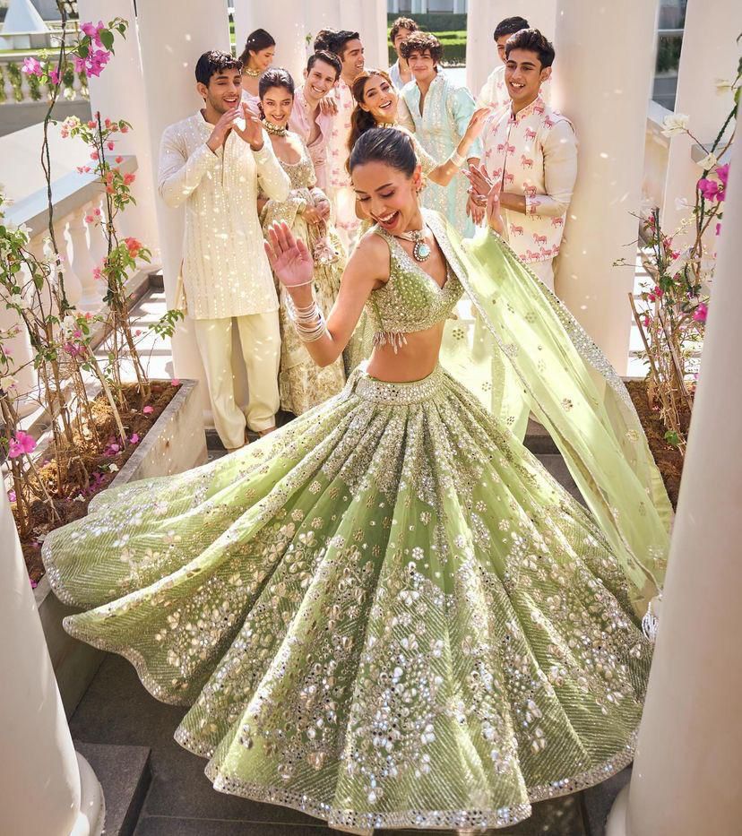 Mint Glow Lehenga